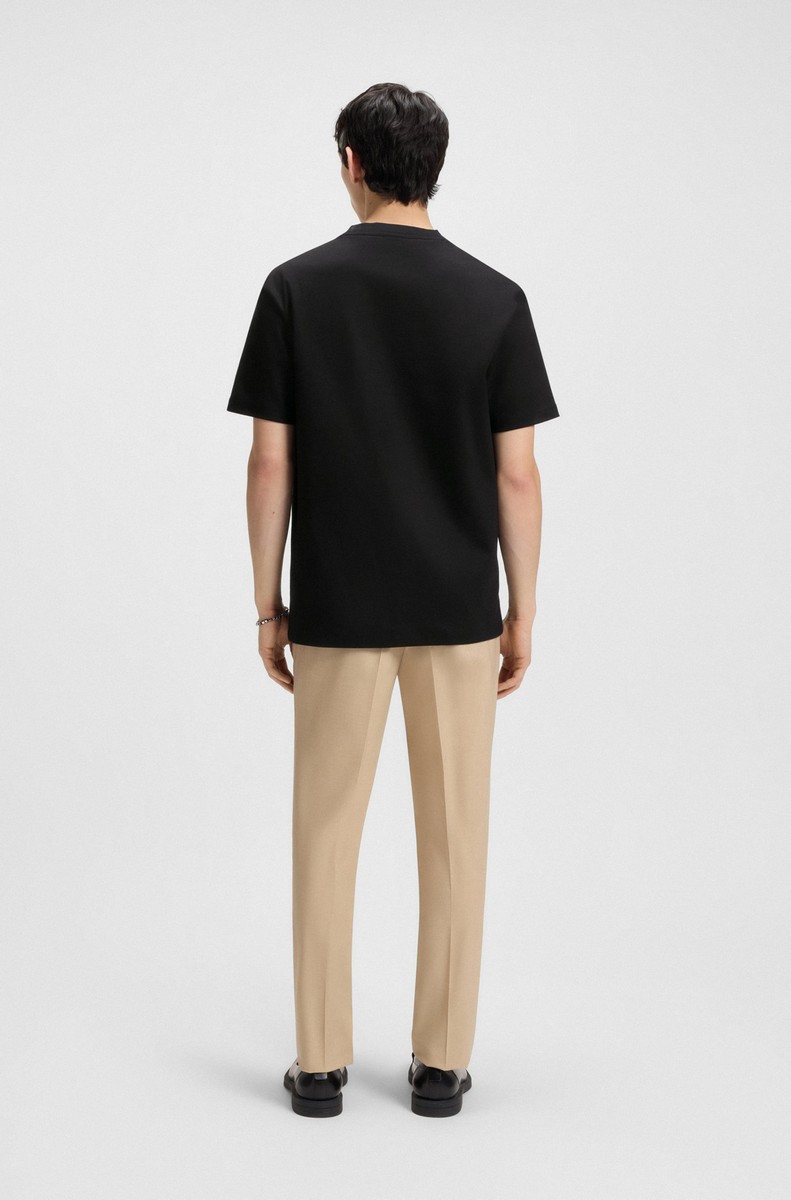 Hugo Ανδρικό T-shirt Βαμβακερό με Μεταλλικό Λογότυπο Regular Fit φωτογραφία