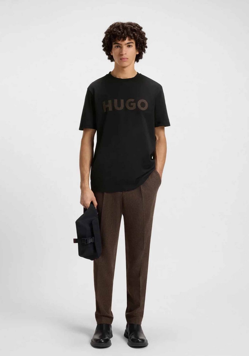 Hugo Ανδρικό T-shirt Βαμβακερό με Logo Regular Fit φωτογραφία