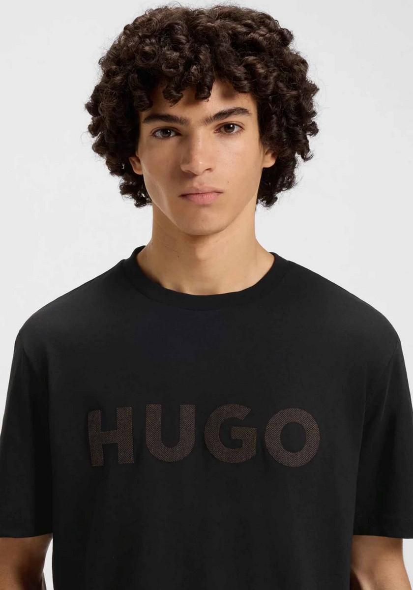 Hugo Ανδρικό T-shirt Βαμβακερό με Logo Regular Fit φωτογραφία