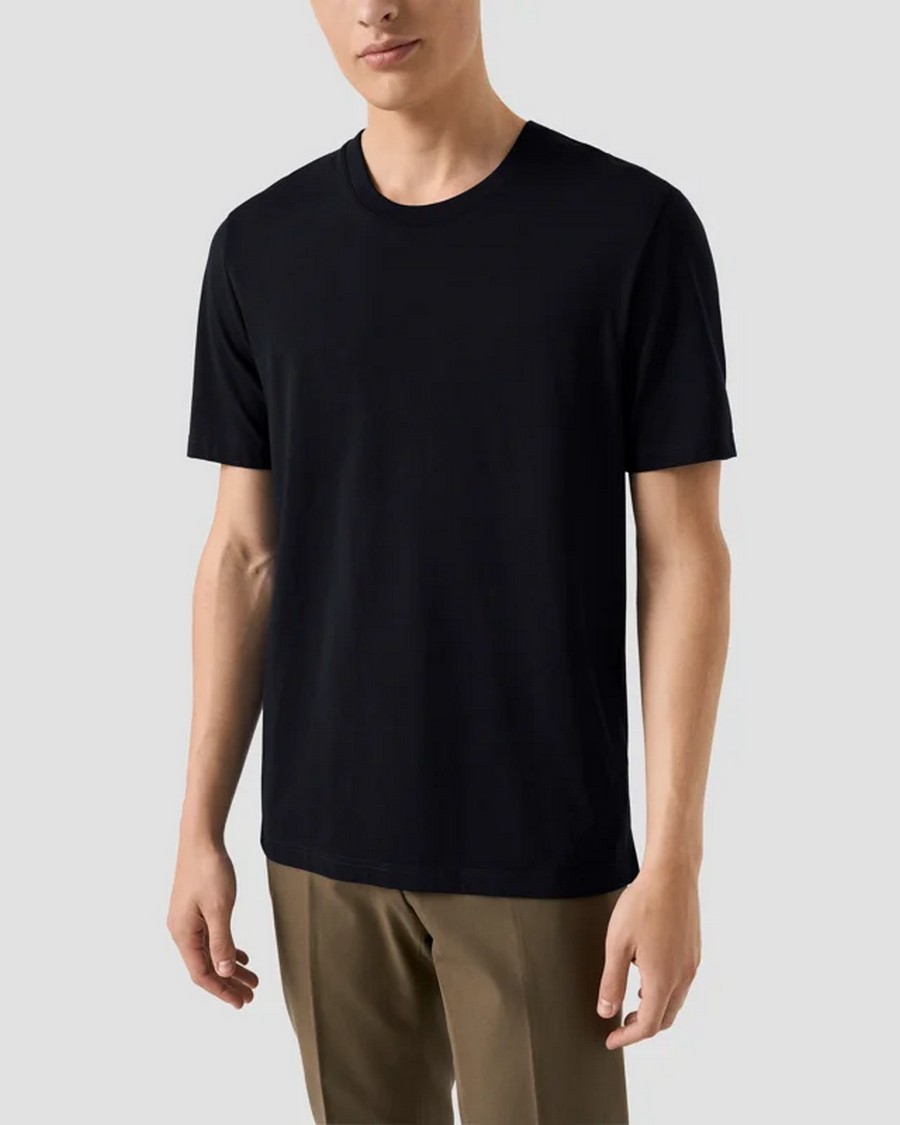 Eton Ανδρικό T-Shirt Βαμβακερό Supima Με Λαιμόκοψη Crew Neck Modern Fit