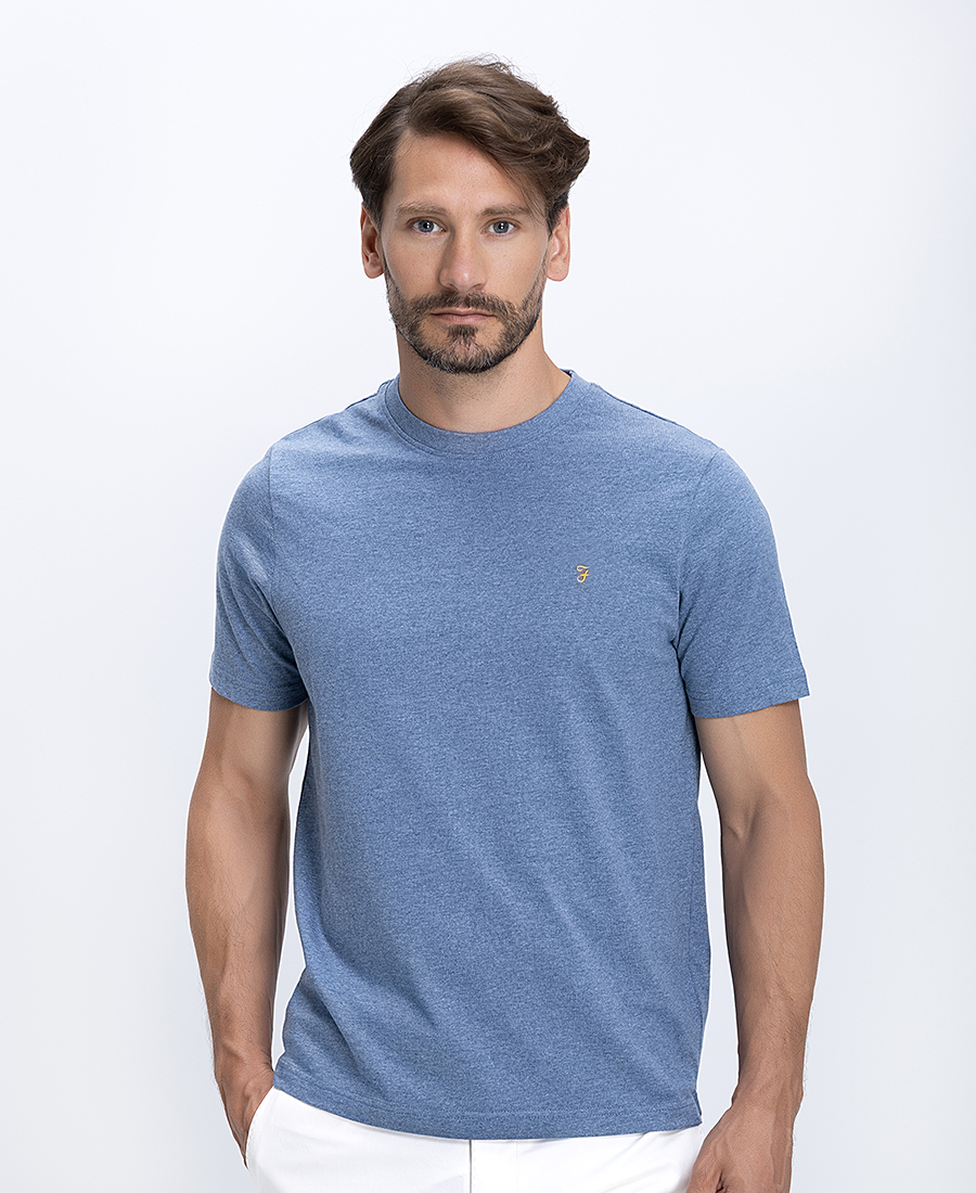 Farah Ανδρικό T-Shirt Από Βιολογικό Βαμβάκι