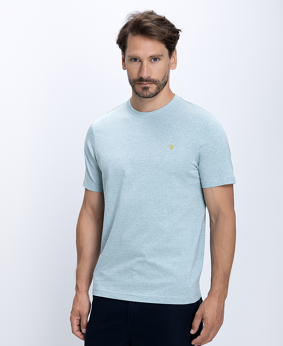 Farah Ανδρικό T-Shirt Από Βιολογικό Βαμβάκι
