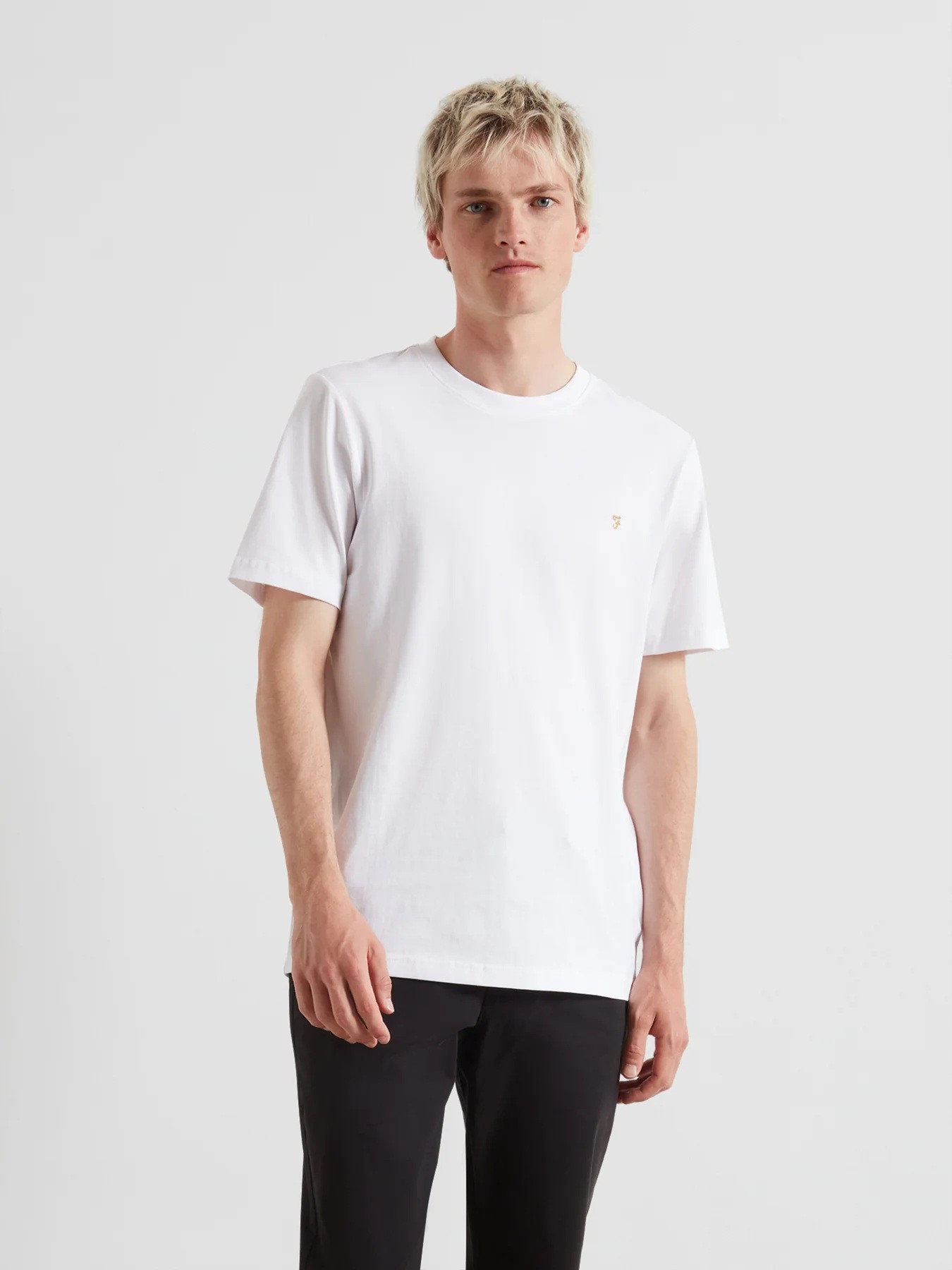Farah Ανδρικό T-Shirt Από Βιολογικό Βαμβάκι