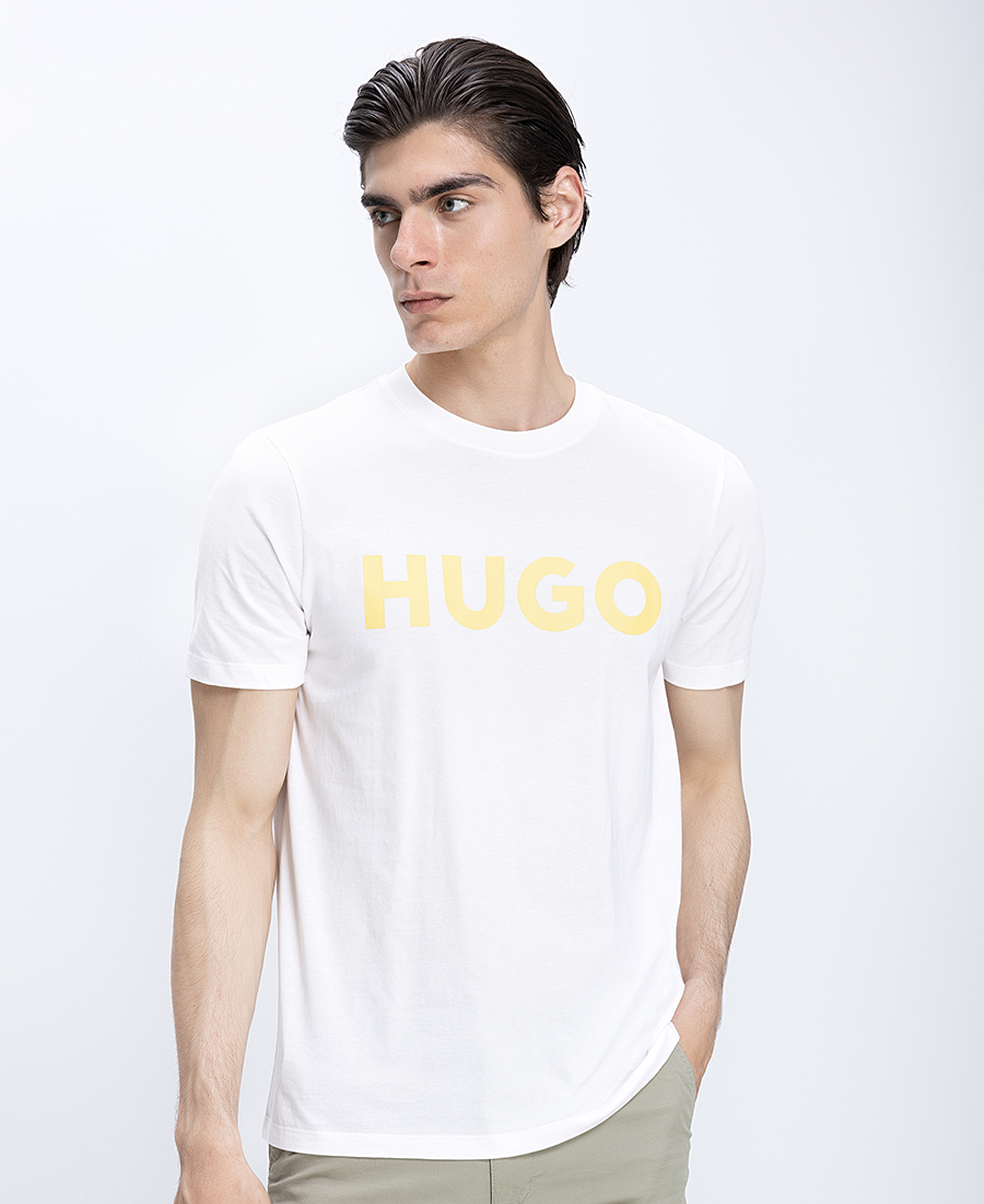Hugo Ανδρικό T-Shirt Βαμβακερό Regular Fit Με Logo Print