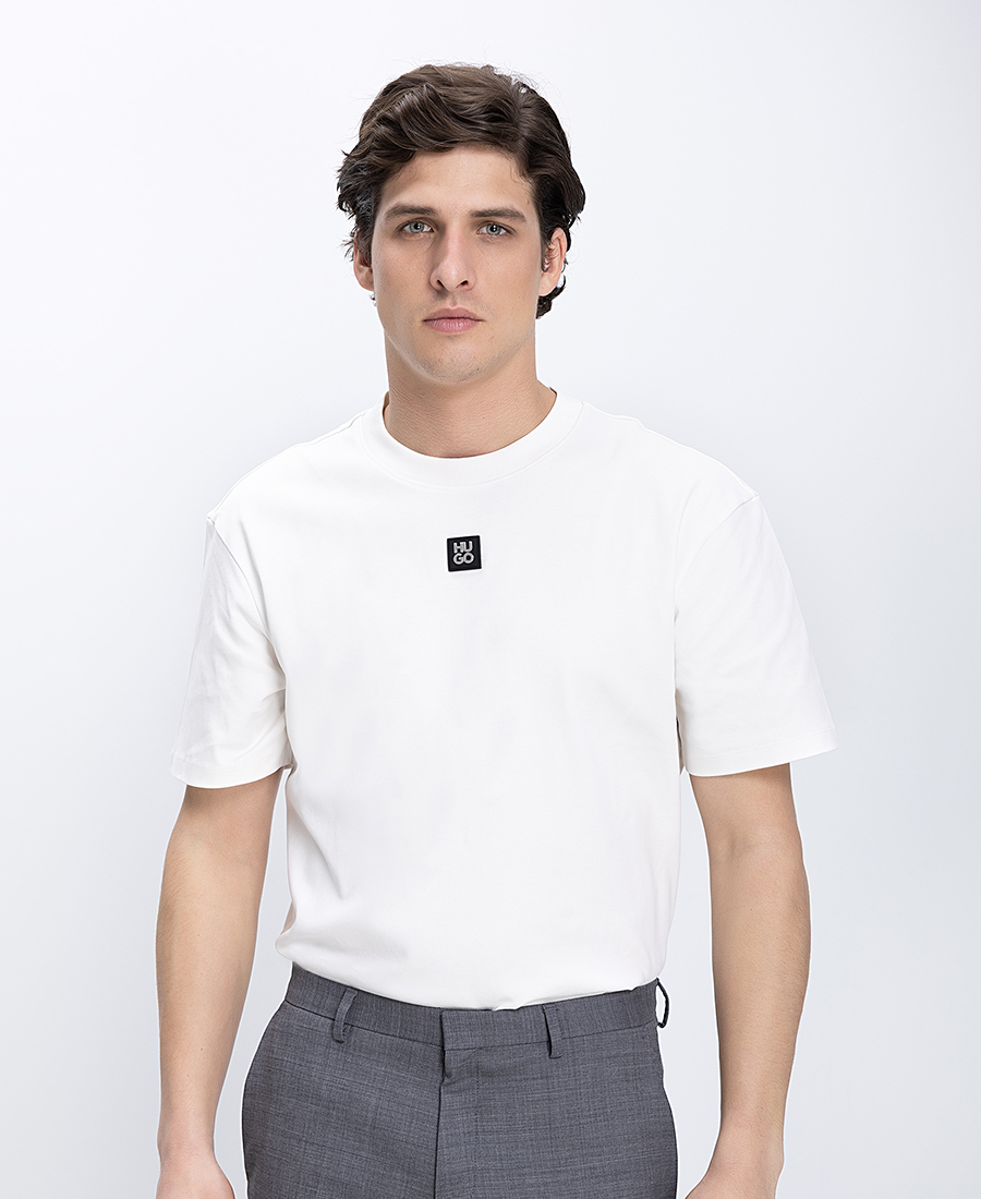 Hugo Ανδρικό T-Shirt Βαμβακερό Με Logo Print Slim Fit