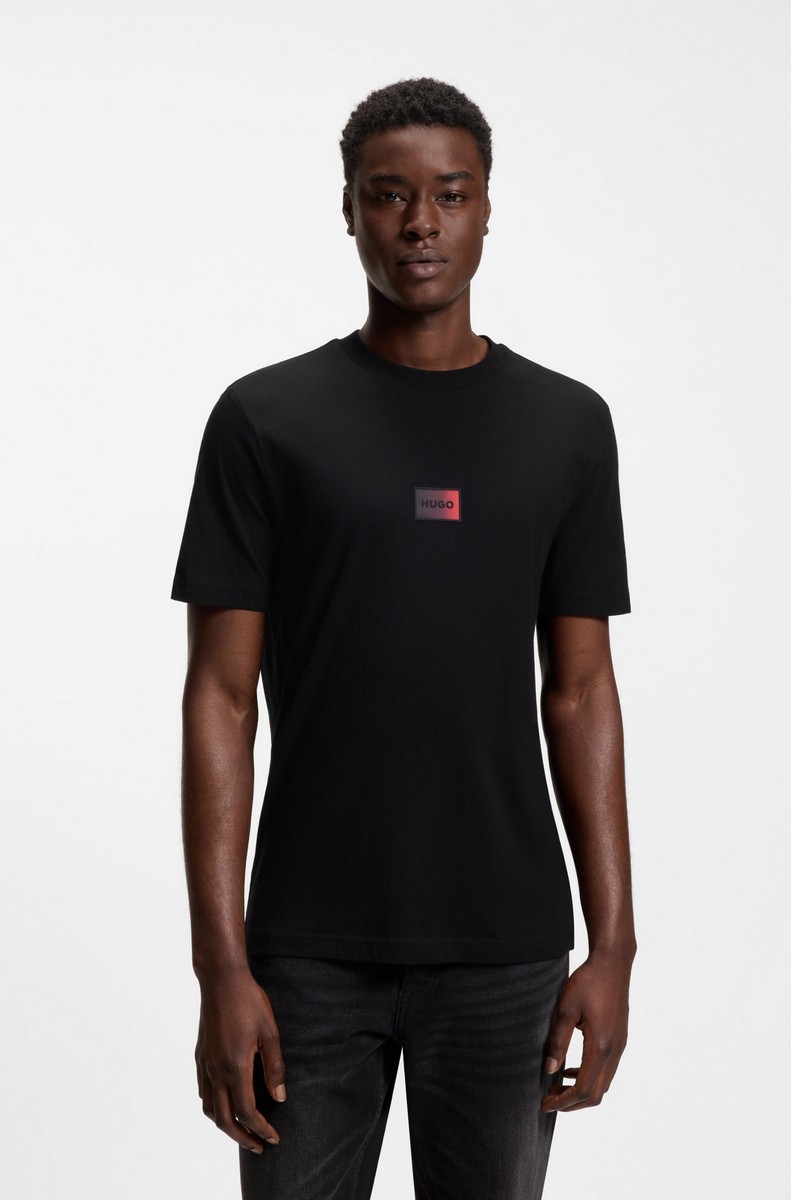 Hugo Ανδρικό T-Shirt Βαμβακερό Regular Fit Με Gradient Logo