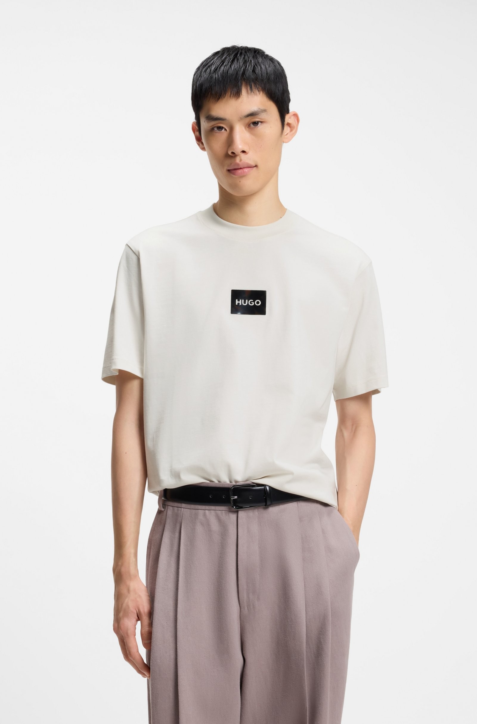 Hugo Ανδρικό T Shirt Relaxed Fit Με Logo Patch Στο Στήθος