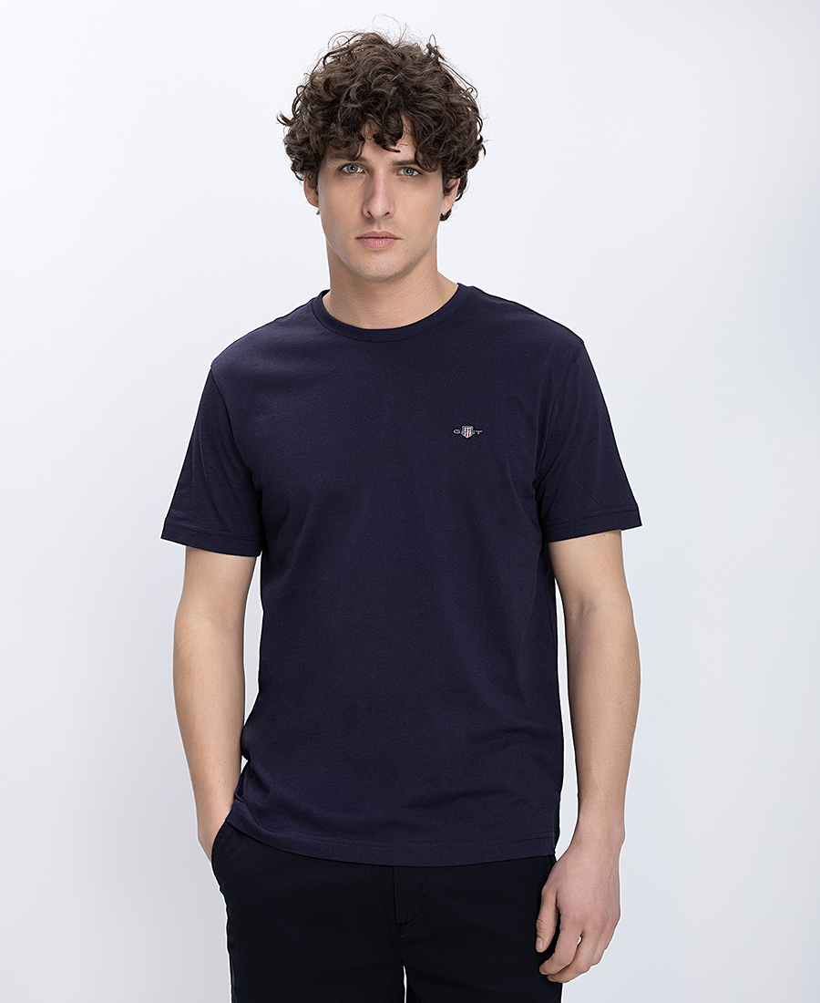 Gant Ανδρικό T Shirt Regular Fit Με Κεντημένο Logo Στο Στήθος