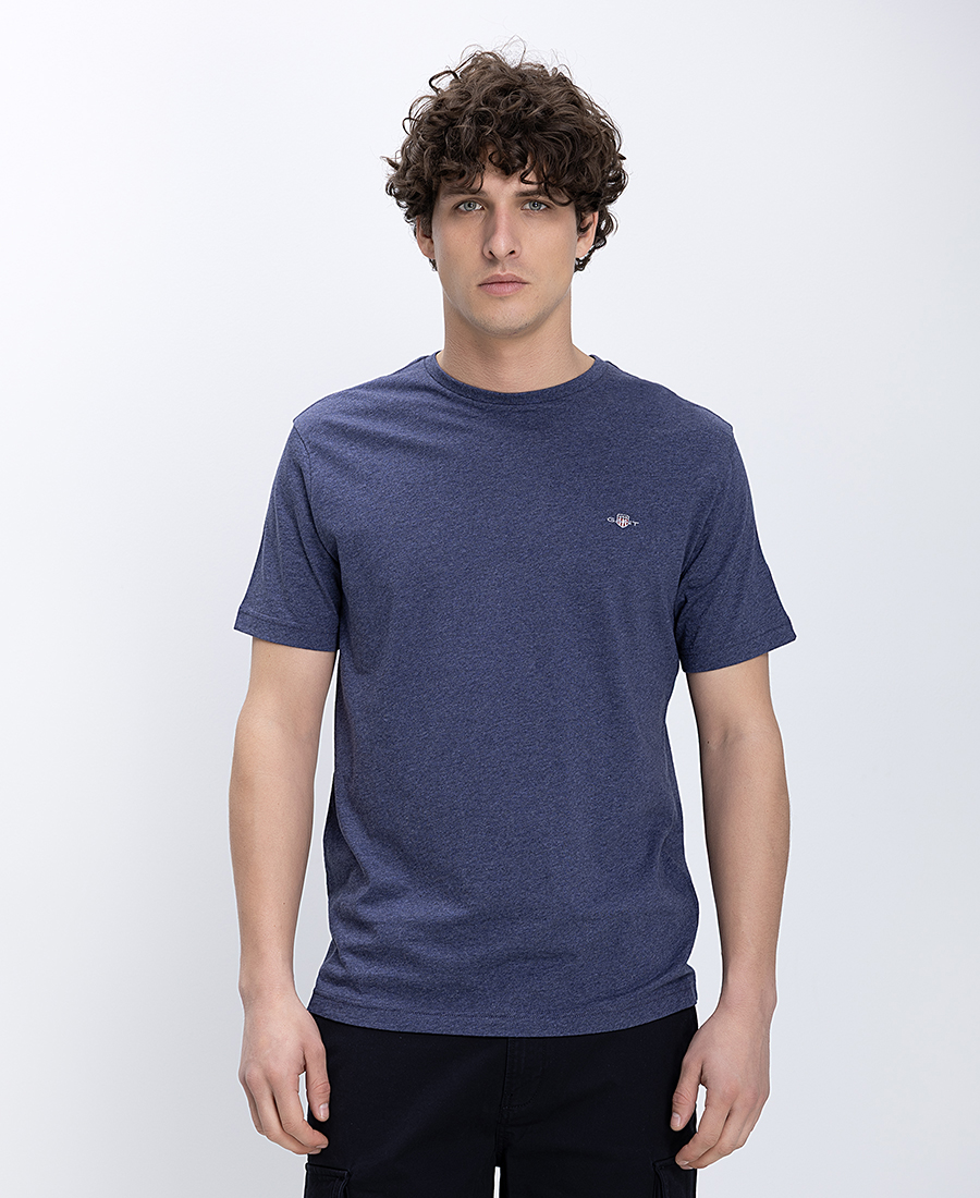 Gant Ανδρικό T Shirt Regular Fit Με Κεντημένο Logo Στο Στήθος