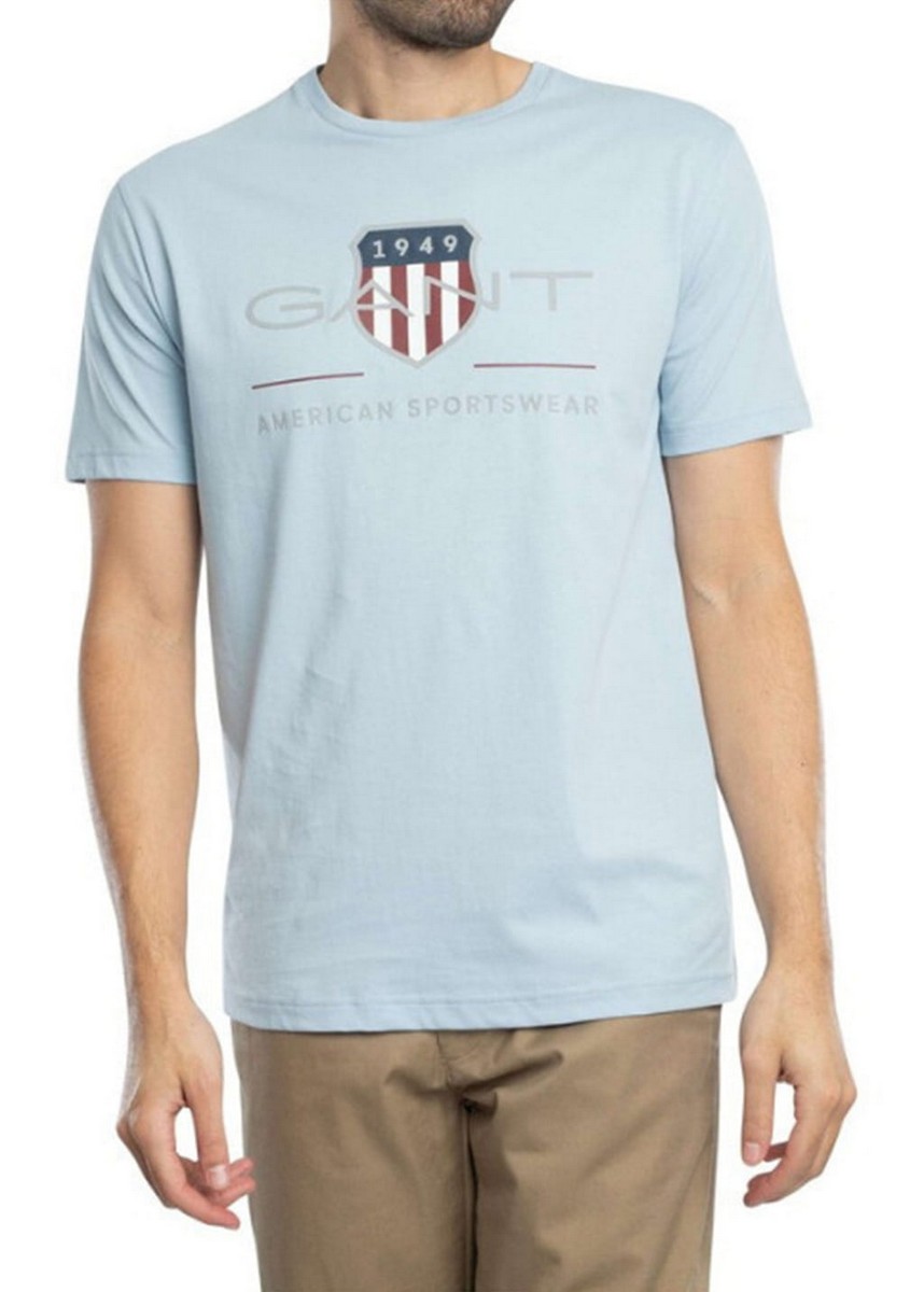 Gant Ανδρικό Βαμβακερό T-shirt Regular Fit Με Archive Shield Graphic