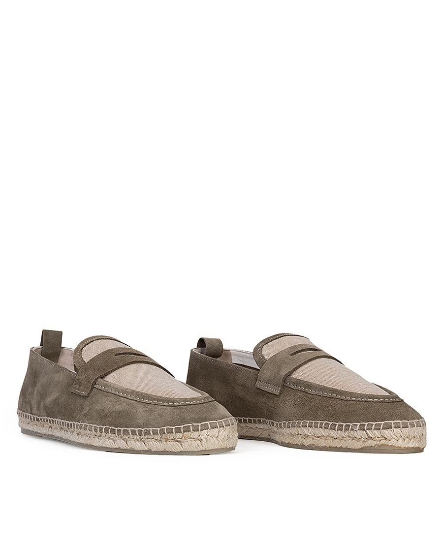 Castaner Ανδρικές Εσπαντρίγιες Flat Με Suede Δέρμα Και Canvas φωτογραφία