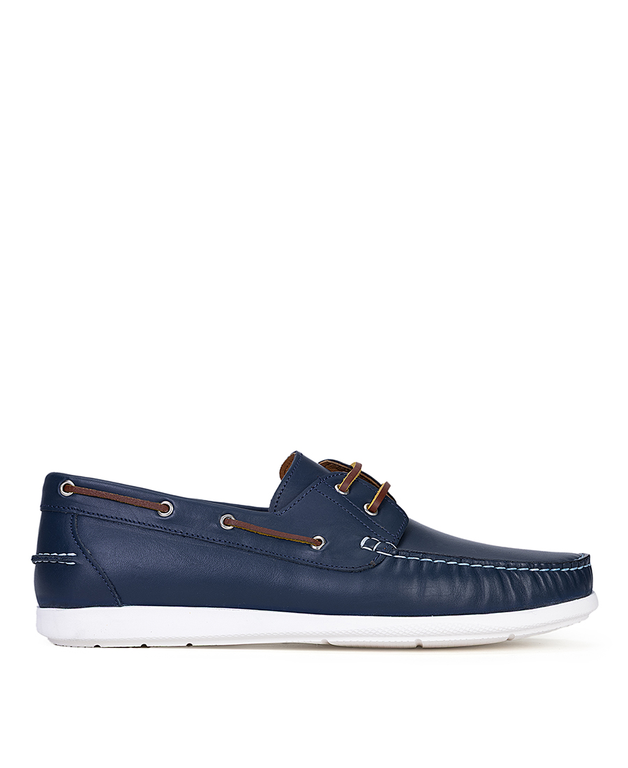 Kaiserhoff Ανδρικά Υποδήματα Boat Shoes Με Δερμάτινη Υφή Και Lace Detail