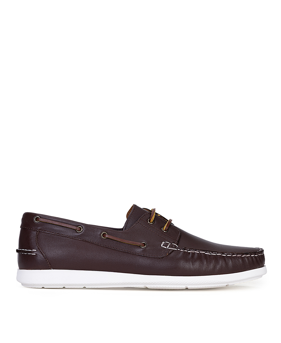 Kaiserhoff Ανδρικά Υποδήματα Boat Shoes Με Δερμάτινη Υφή Και Lace Detail