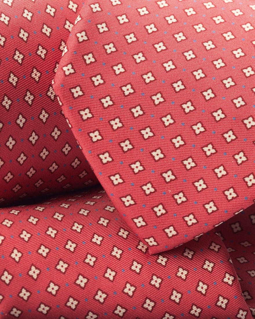 Charles Tyrwhitt Γραβάτα Mini Medallion Print σε Κοραλί φωτογραφία