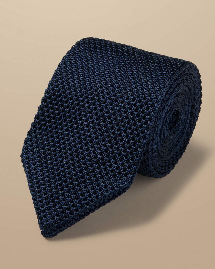 Charles Tyrwhitt Charles Tyrwhitt Γραβάτα Μεταξωτή Πλεκτή σε Μπλε Ρουά