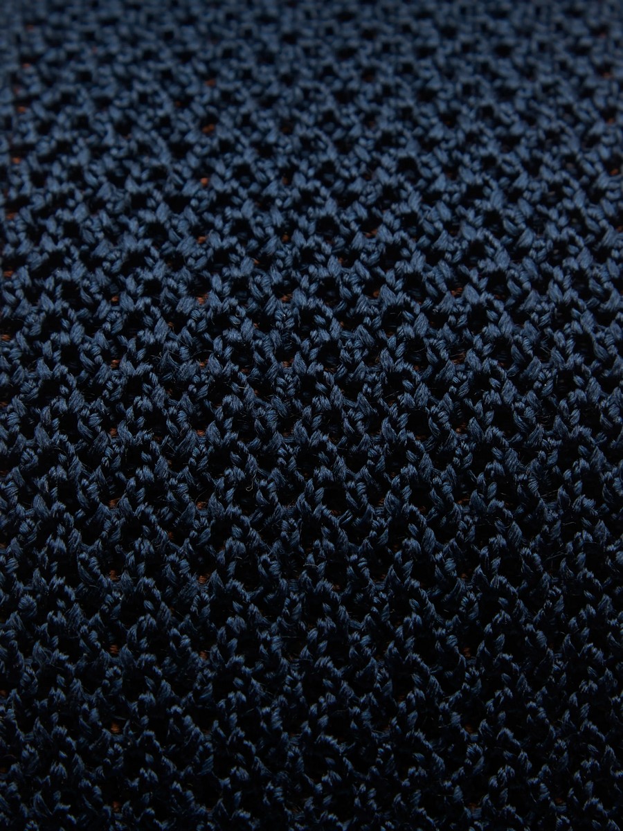 Charles Tyrwhitt Ανδρική Πλεκτή Γραβάτα Slim από Μετάξι σε Royal Blue φωτογραφία