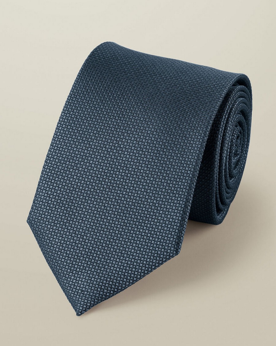 Charles Tyrwhitt Μεταξωτή Γραβάτα Με Textured Ύφανση Και Stain Resistant Φινίρισμα