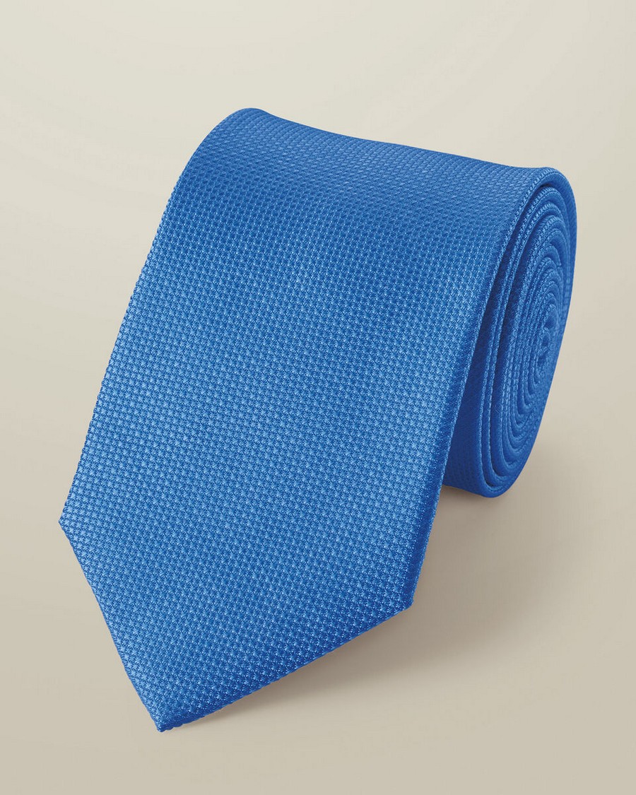 Charles Tyrwhitt Ανδρική Γραβάτα Με Textured Ύφανση Από Μετάξι Και Stain Resistant Φινίρισμα