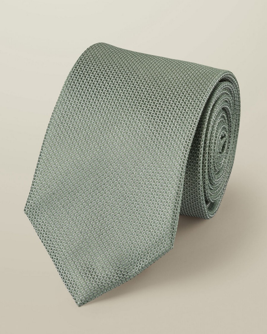 Charles Tyrwhitt Ανδρική Γραβάτα Με Textured Ύφανση Από Μετάξι Και Stain Resistant Φινίρισμα