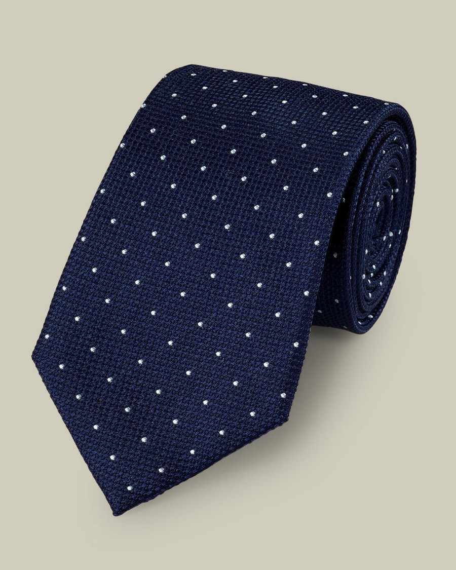 Charles Tyrwhitt Charles Tyrwhitt Ανδρική Γραβάτα Με Πουά Σχέδιο Και Stain Resistant Φινίρισμα