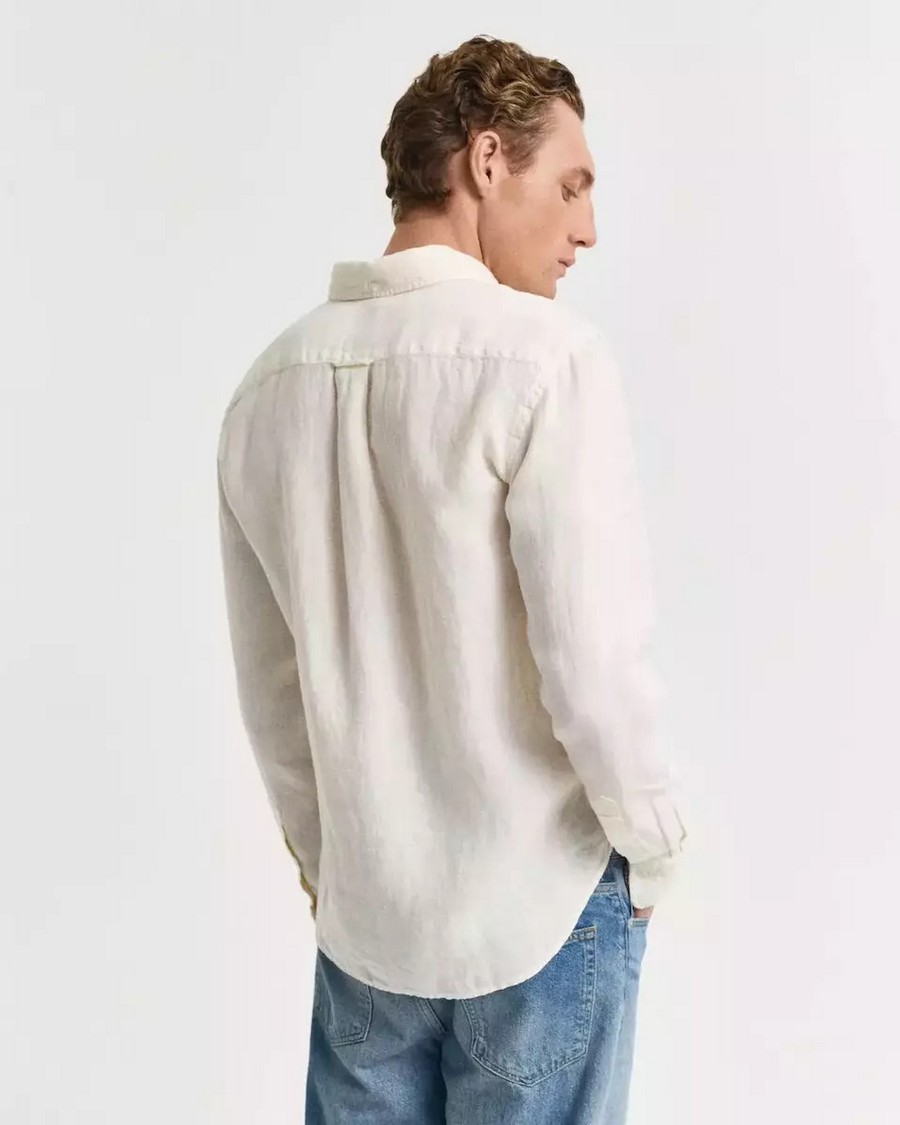 Gant Ανδρικό Λινό Πουκάμισο Button-Down Regular Fit Μακρυμάνικο φωτογραφία