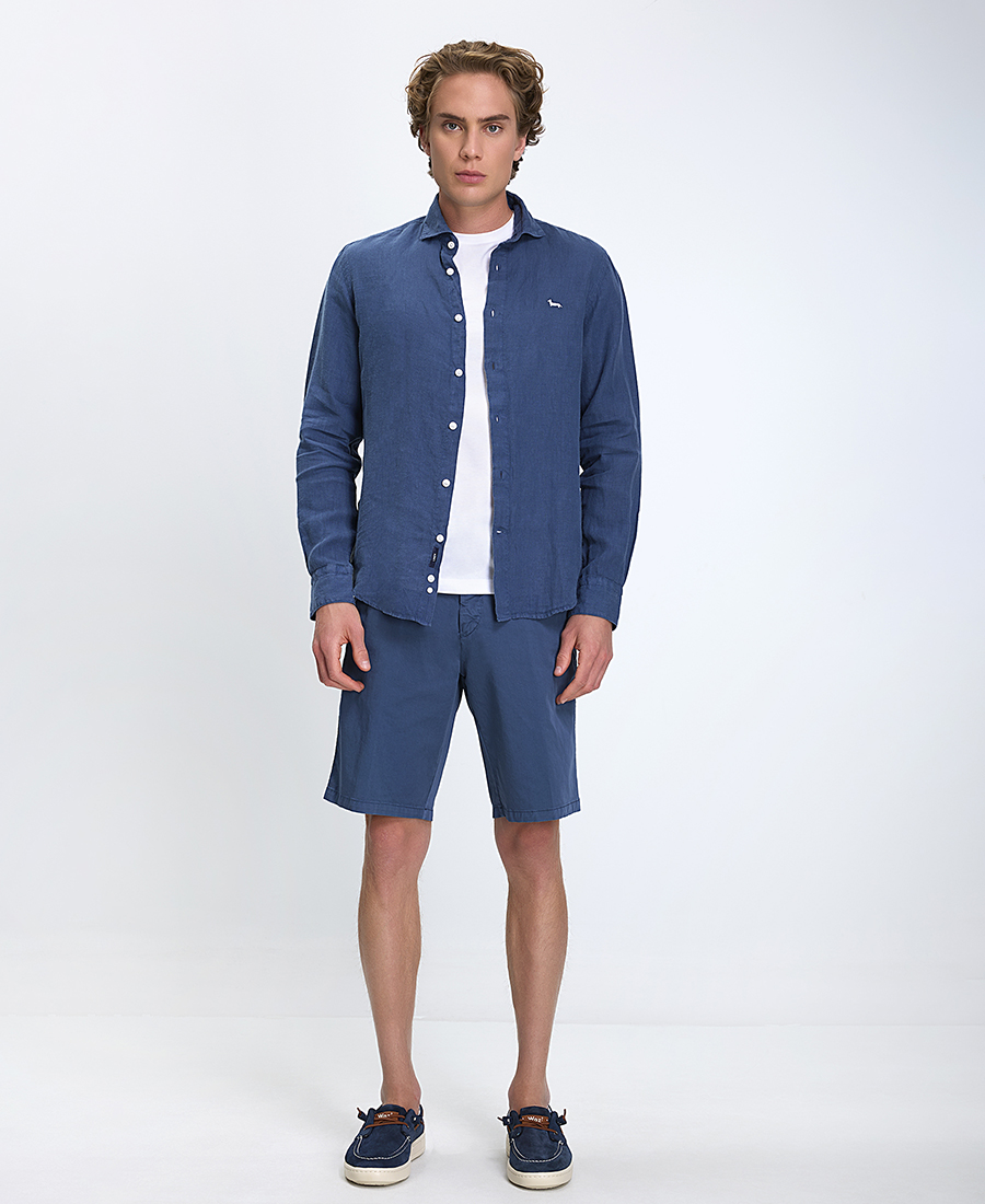 Harmont & Blaine Ανδρικό Πουκάμισο Regular Fit Λινό Μακρυμάνικο φωτογραφία