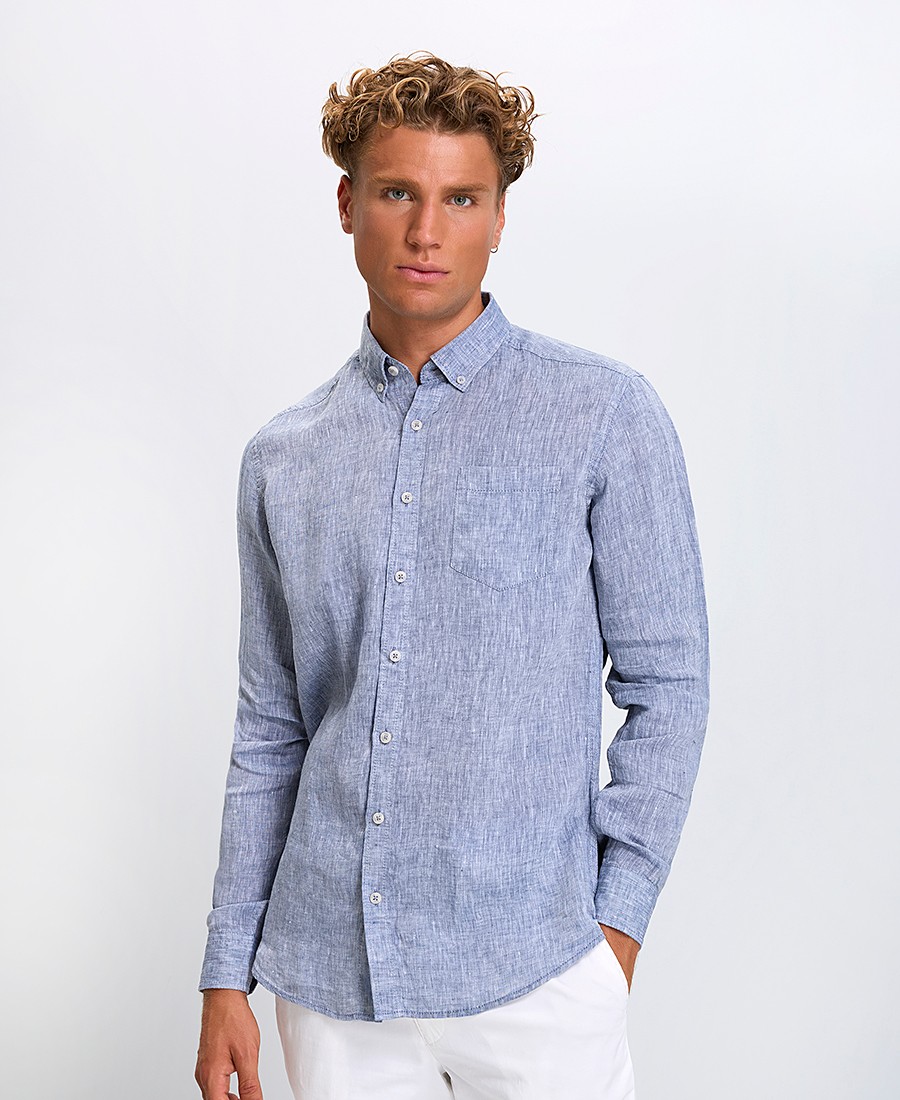 Ανδρικά πουκάμισα Commander Μπλε