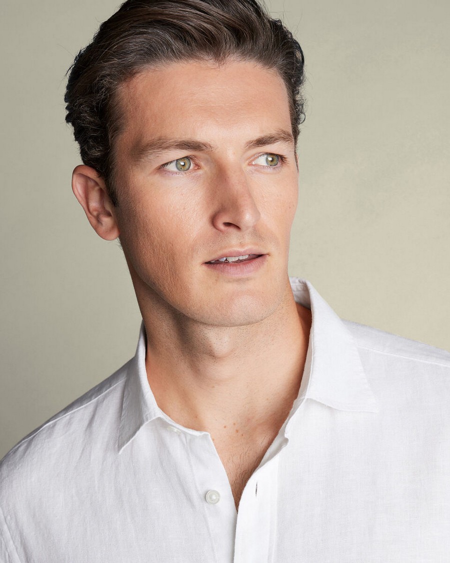 Charles Tyrwhitt Ανδρικό Πουκάμισο από Λινό Slim Fit φωτογραφία