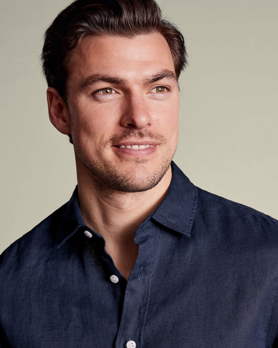 Charles Tyrwhitt Ανδρικό Λινό Πουκάμισο Slim Fit φωτογραφία