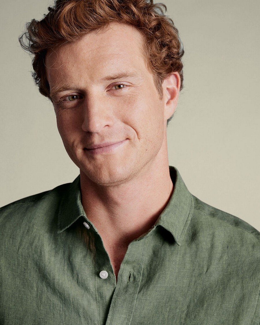 Charles Tyrwhitt Ανδρικό Λινό Πουκάμισο Slim Fit φωτογραφία