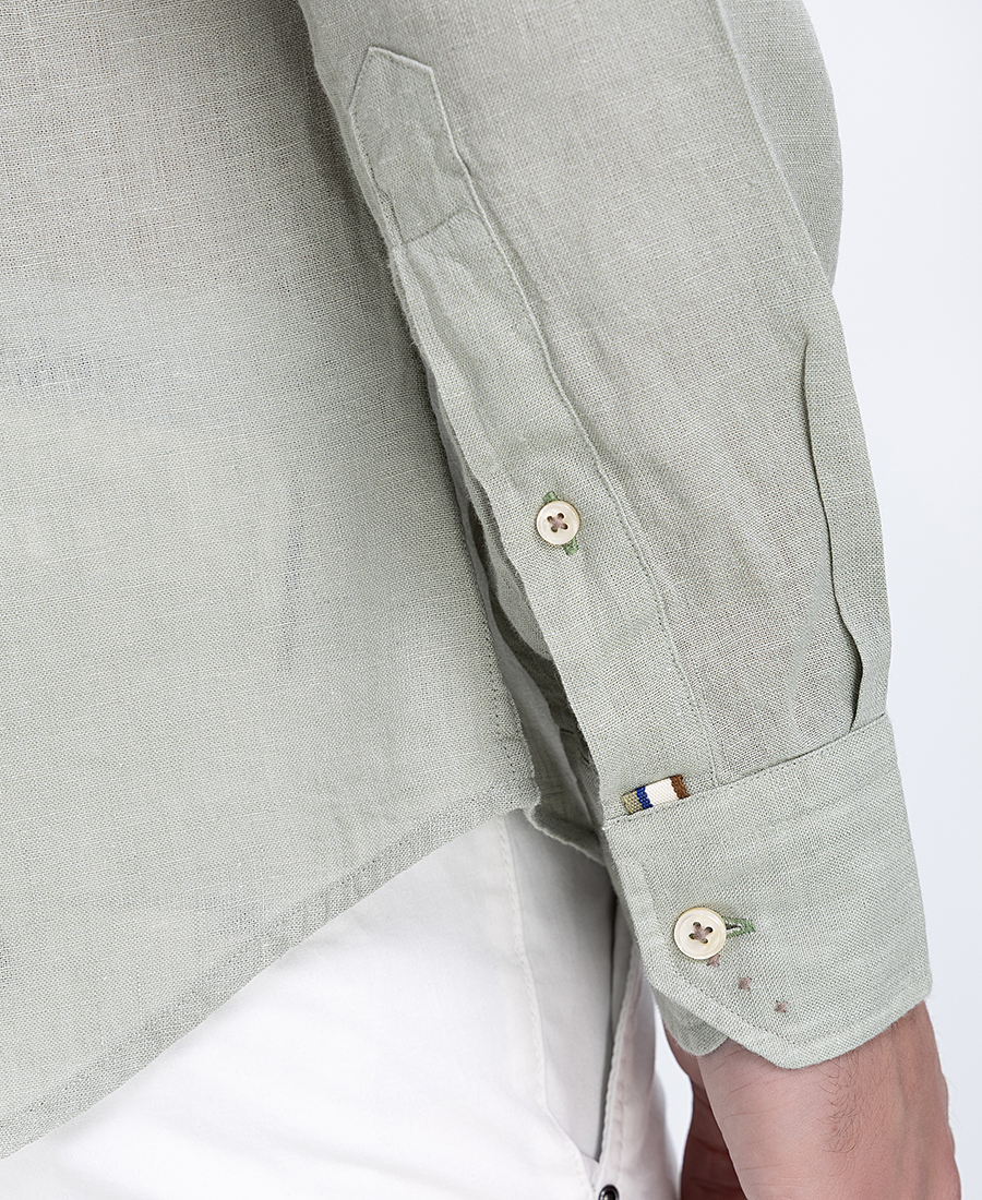 R2 Amsterdam Ανδρικό Πουκάμισο Regular Fit Με Λινή Υφή Και Κλασικό Γιακά φωτογραφία