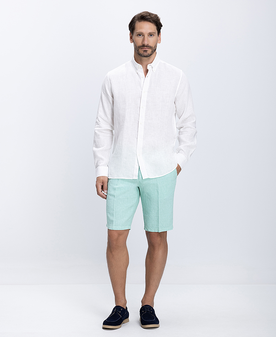 Vardas Ανδρικό Πουκάμισο Λινό Με Button Down Γιακά φωτογραφία