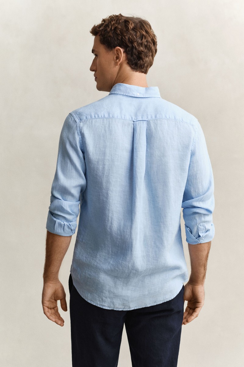 Gant Ανδρικό Πουκάμισο Regular Fit Λινό Με Button Down Γιακά Και Garment Dyed Υφή φωτογραφία