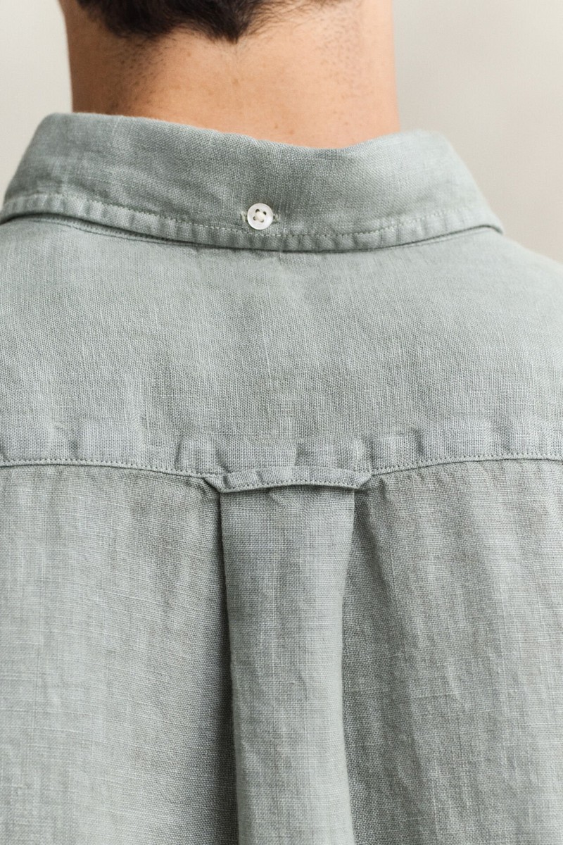 Gant Ανδρικό Πουκάμισο Regular Fit Λινό Με Button Down Γιακά Και Garment Dyed Υφή φωτογραφία