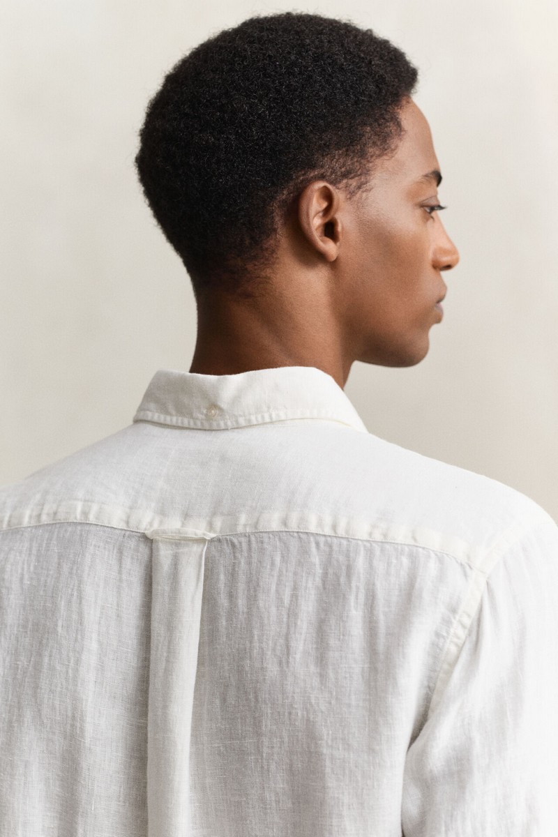 Gant Ανδρικό Πουκάμισο Regular Fit Λινό Με Button Down Γιακά Και Garment Dyed Υφή φωτογραφία