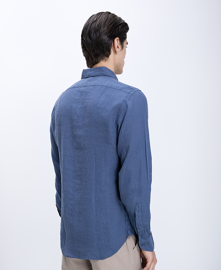 Camicissima Ανδρικό Πουκάμισο Λινό Με Ιταλικό Γιακά Modern Fit φωτογραφία
