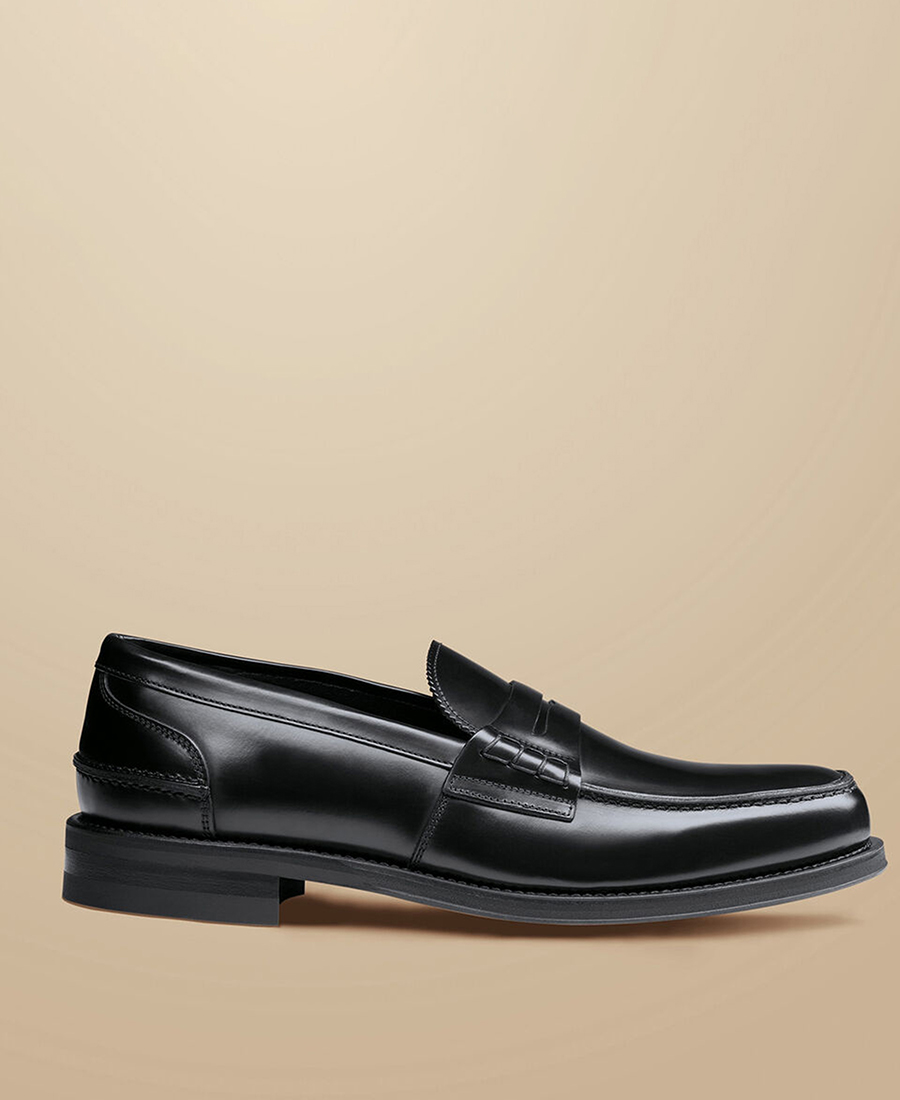 Charles Tyrwhitt Charles Tyrwhitt Ανδρικά Δερμάτινα Penny Loafers σε Μαύρο