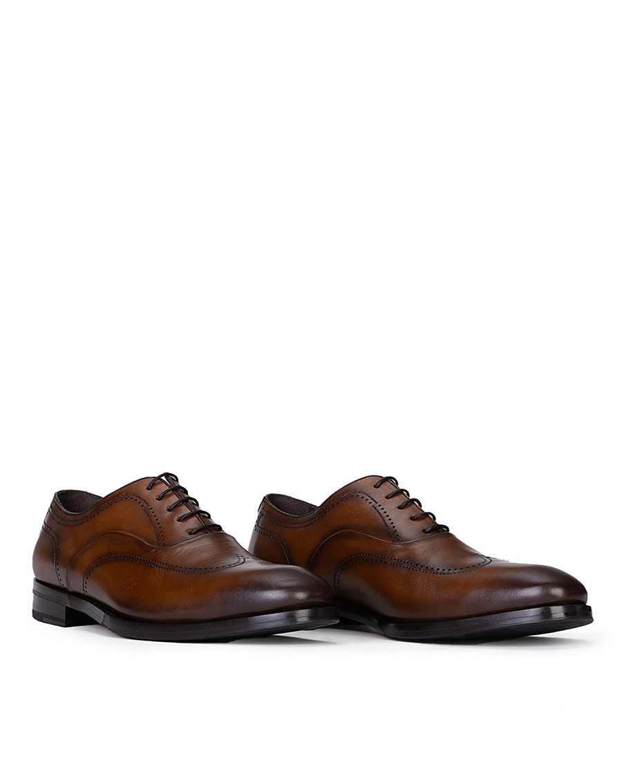 Calce Ανδρικά Δετά Παπούτσια Δερμάτινα Brogue φωτογραφία