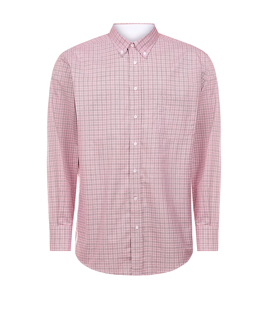 Winfield PLUS SIZE Ανδρικό Πουκάμισο με Button Down Γιακά σε Μοβ Καρό