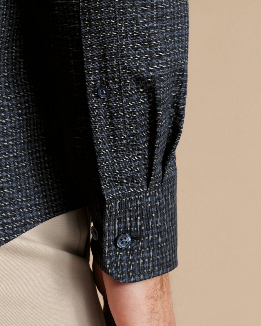 Charles Tyrwhitt Ανδρικό Βαμβακερό Πουκάμισο Καρό Button-Down Modern Fit φωτογραφία