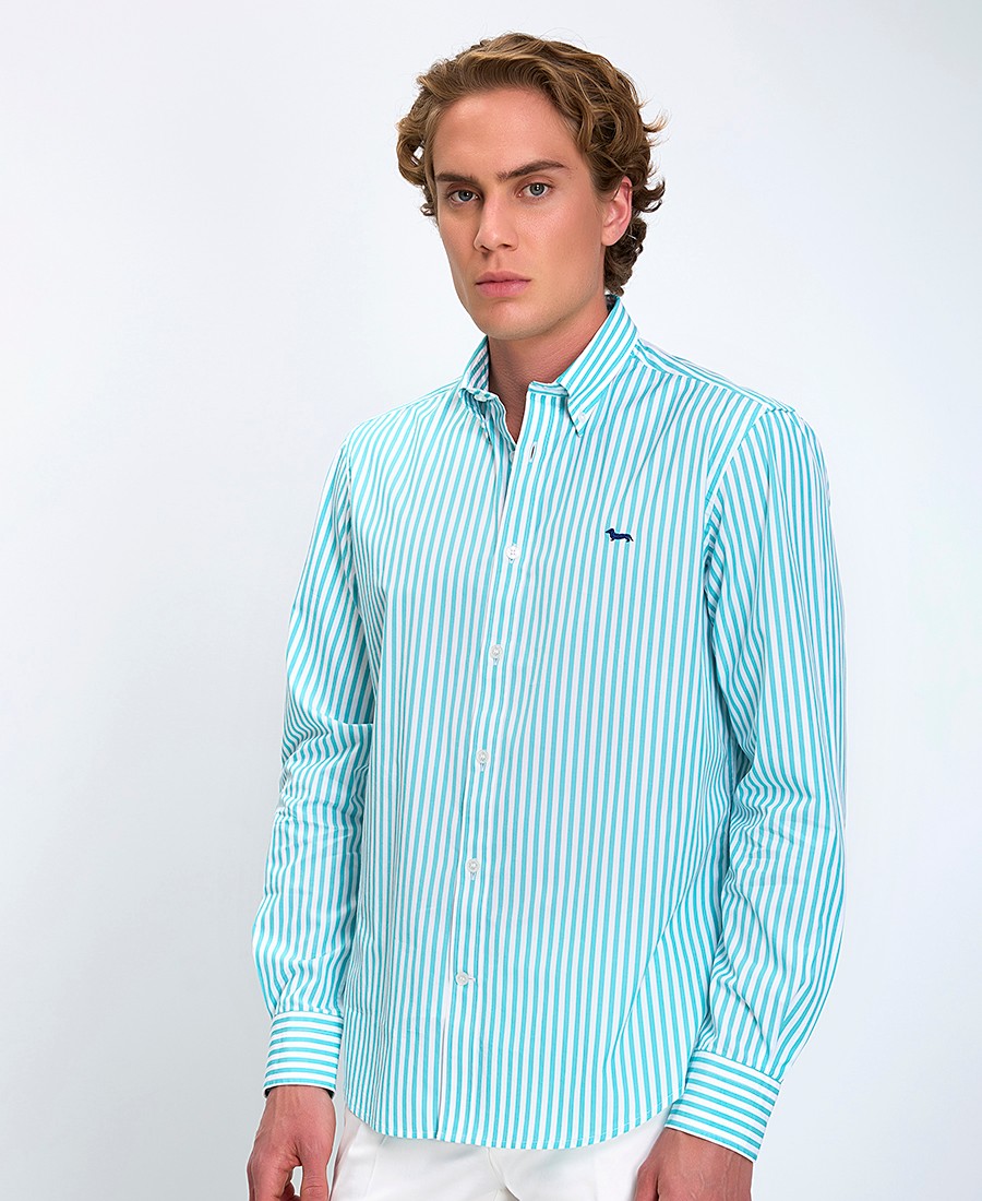 Harmont & Blaine Ανδρικό Βαμβακερό Πουκάμισο με Ρίγες Regular Fit