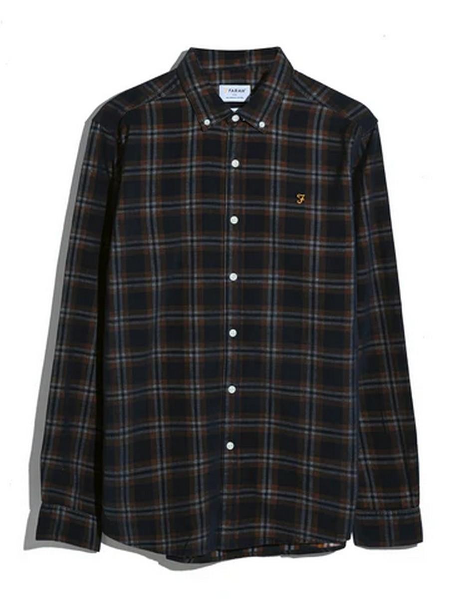 Farah Ανδρικό Πουκάμισο Καρό Organic Cotton Regular Fit φωτογραφία