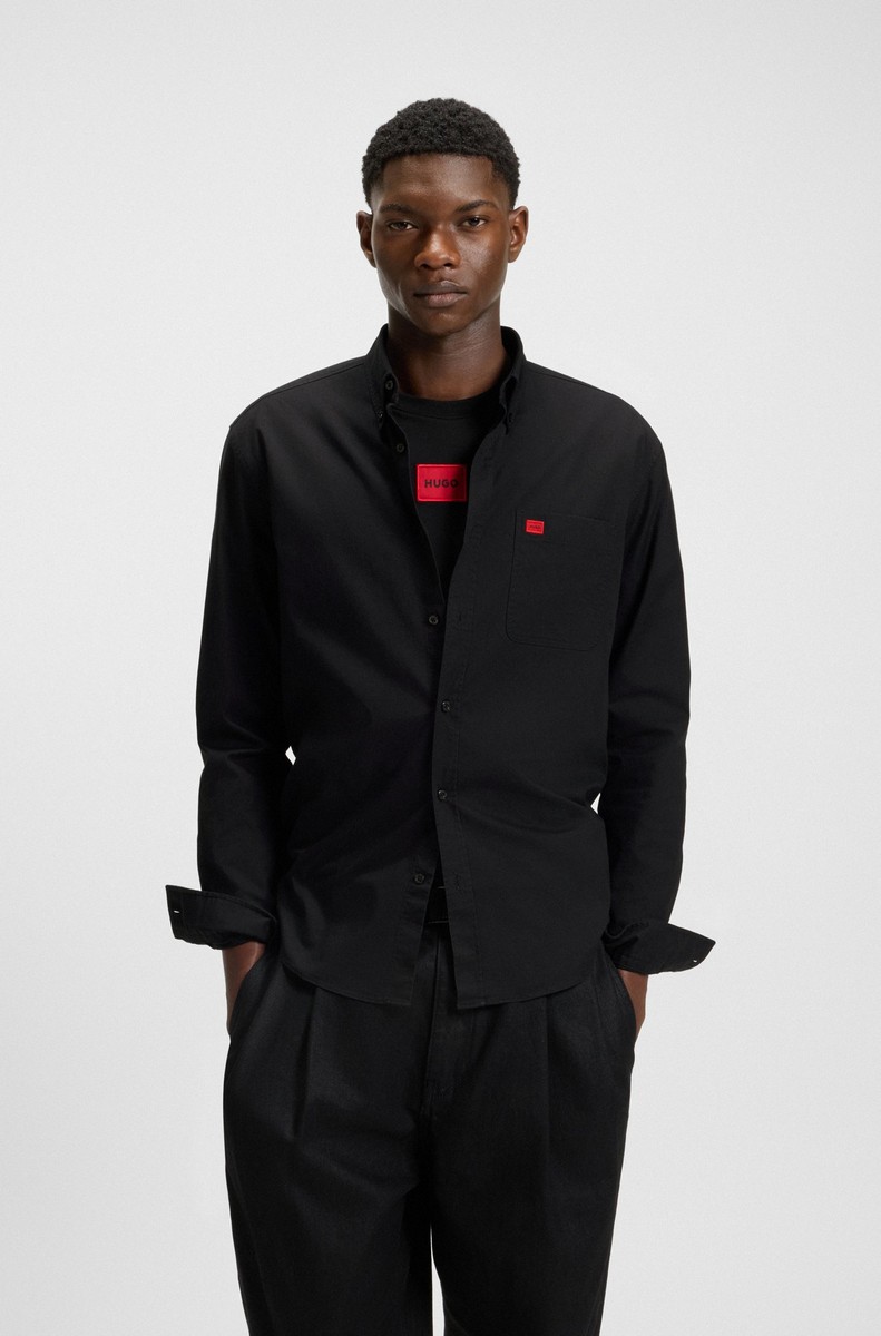 Hugo Ανδρικό Πουκάμισο Βαμβακερό Oxford με Button-Down Γιακά Slim Fit