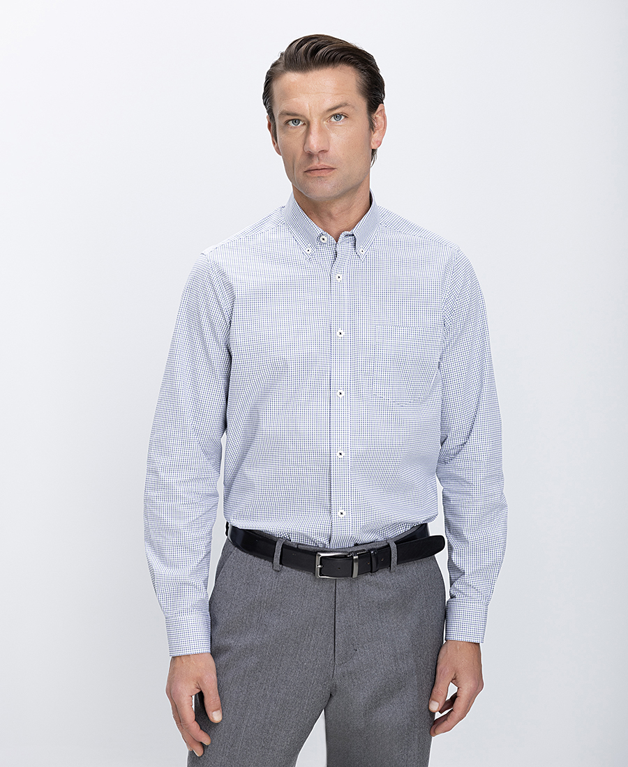 Vardas Ανδρικό Πουκάμισο Βαμβακερό Με Καρό Σχέδιο Modern Fit