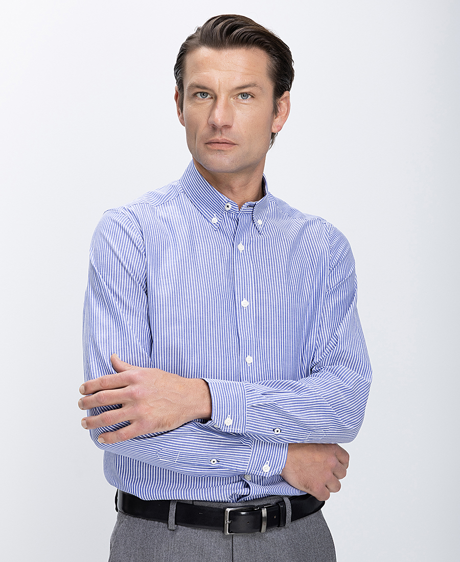 Vardas Ανδρικό Πουκάμισο Βαμβακερό Με Ριγέ Σχέδιο Modern Fit