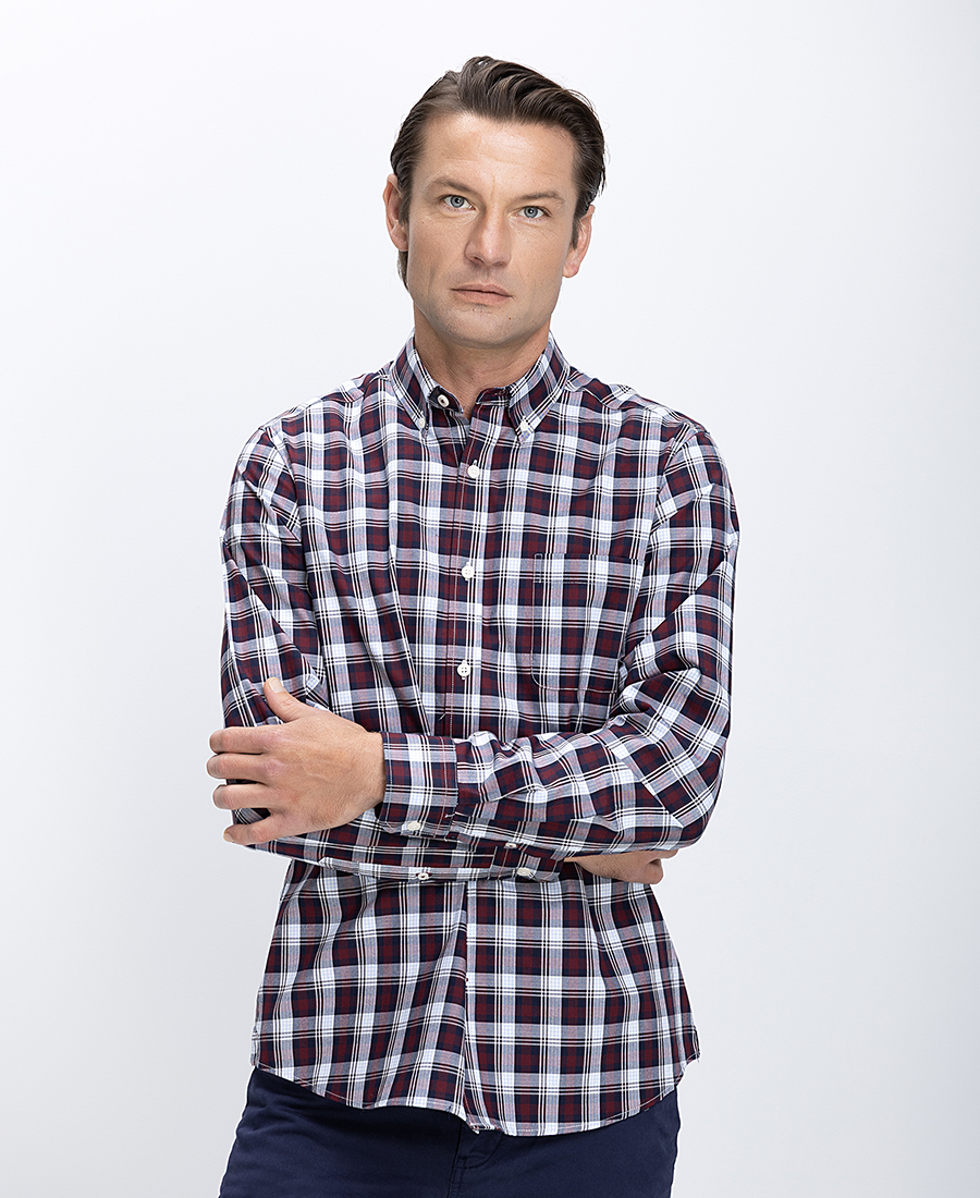 Vardas Ανδρικό Πουκάμισο Καρό Βαμβακερό Regular Fit