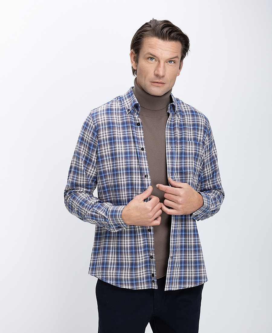 Vardas Ανδρικό Καρό Πουκάμισο Βαμβακερό Regular Fit