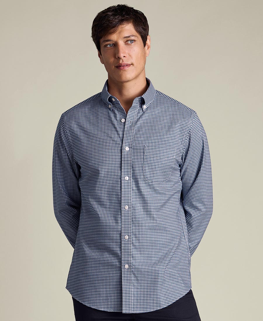 Charles Tyrwhitt Ανδρικό Βαμβακερό Πουκάμισο Καρό φωτογραφία