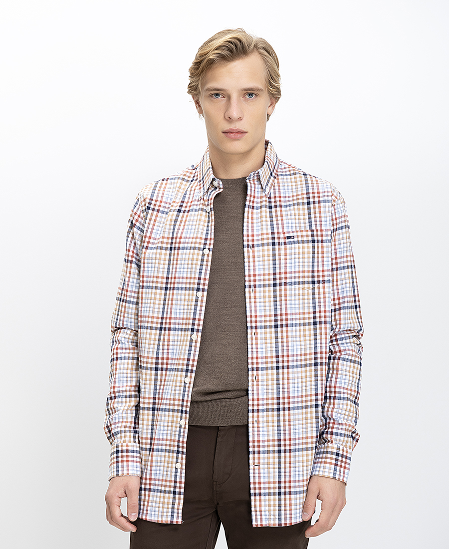 Ανδρικό Πουκάμισο Καρό Cotton Regular Fit