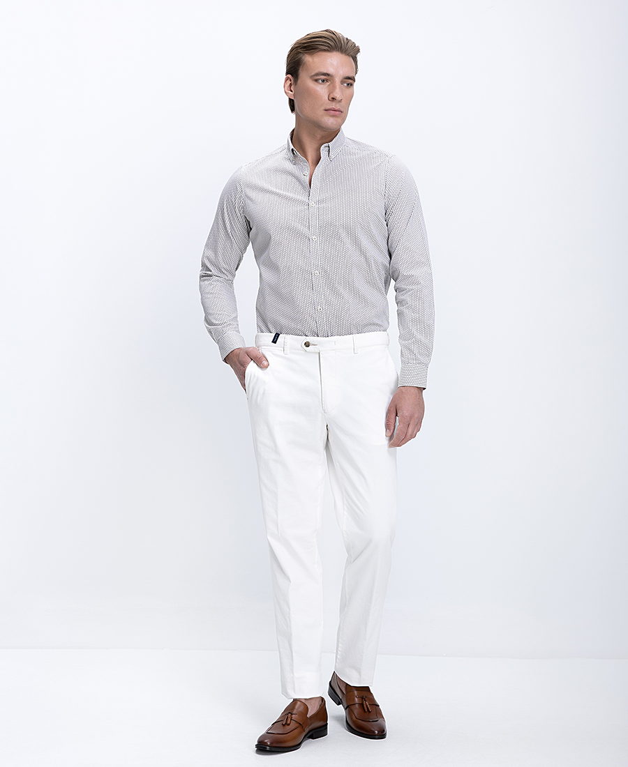 HD x Vardas Ανδρικό Βαμβακερό Πουκάμισο Button Down Regular Fit Με Μικροσχέδιο φωτογραφία
